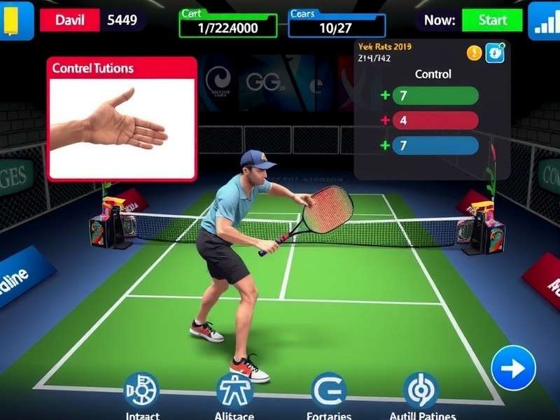 Elite Racket Master control tutorial screen